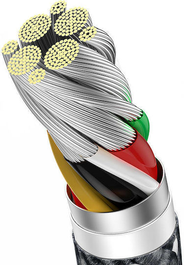 Baseus Dynamic Braided Regular USB 2.0 Cable USB-C Male - USB-A 100W Gray 1m CALD000616