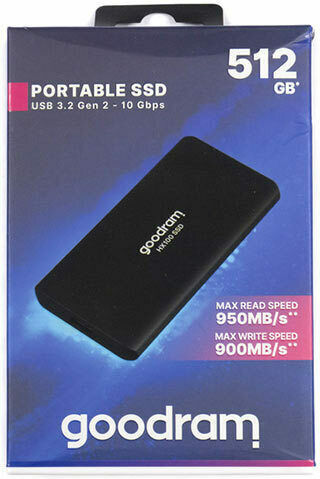 GoodRAM HX100 USB 3.2 / USB-C Εξωτερικός SSD 512GB M.2 Μαύρο