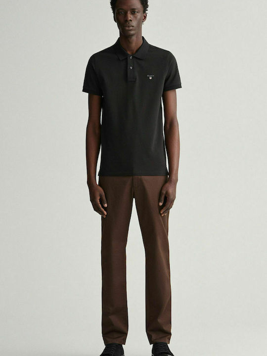 Trousers Chino Elastic in Slim Fit Brown
