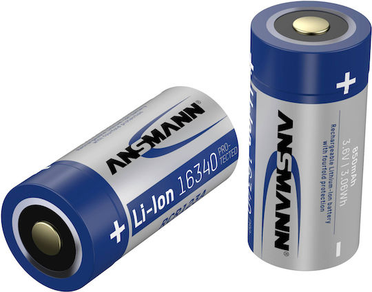 Ansmann Akku Rechargable Battery 16340 Li-ion 850mAh 3.6V 1pcs
