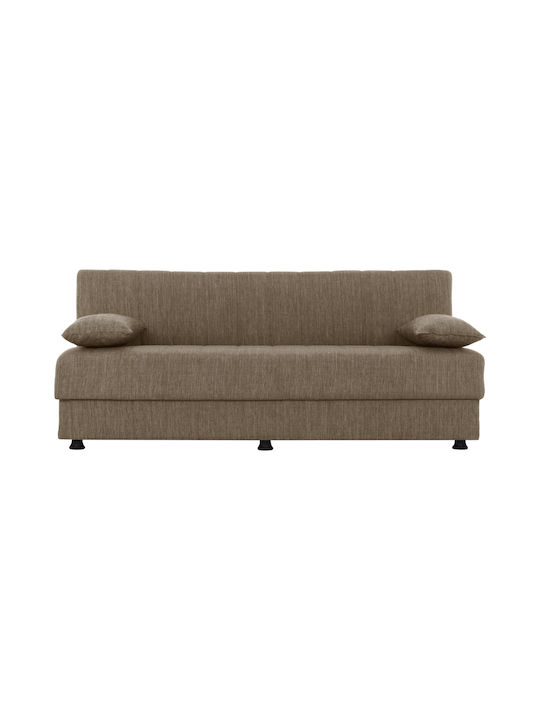 Andri Dreisitzer Sofa mit Stauraum in Braun 180x72x77cm