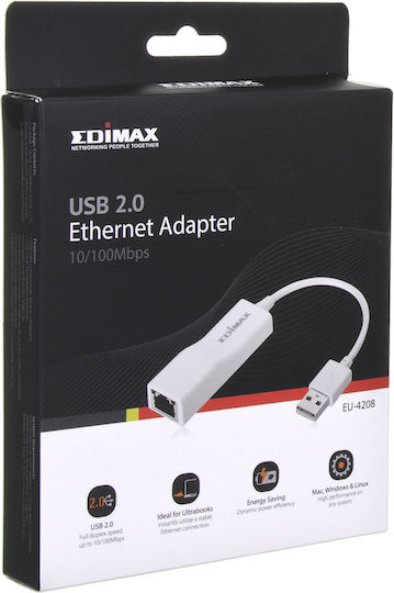 Edimax EU-4208 Αντάπτορας Δικτύου USB με Ενσύρματη Σύνδεση Ethernet