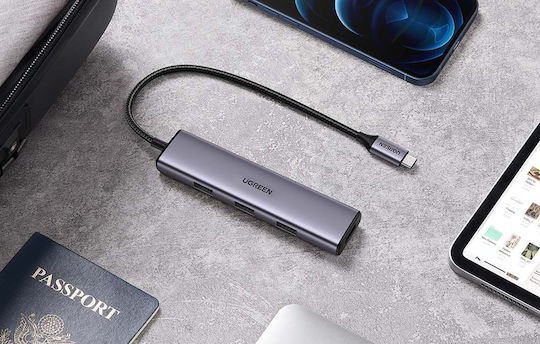 Ugreen Hub 4 Ports USB 3.0 with USB-A Connection Silver
