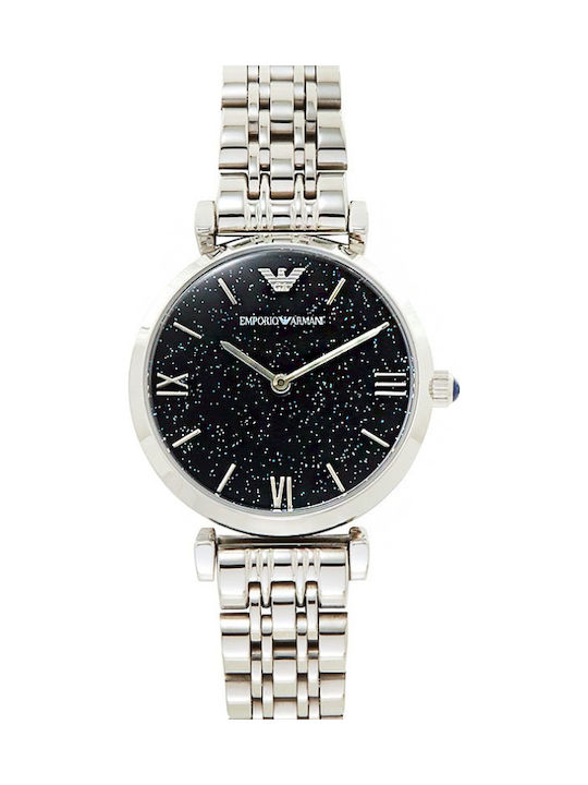 Emporio Armani Damen Uhr mit Silber Metallarmband