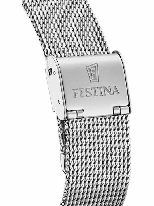 Festina Boyfriend Ceas de Damă cu Argintiu Brățară Metalică