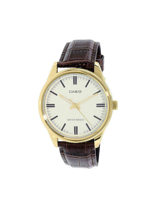 Casio Watch with Brown Leather Strap