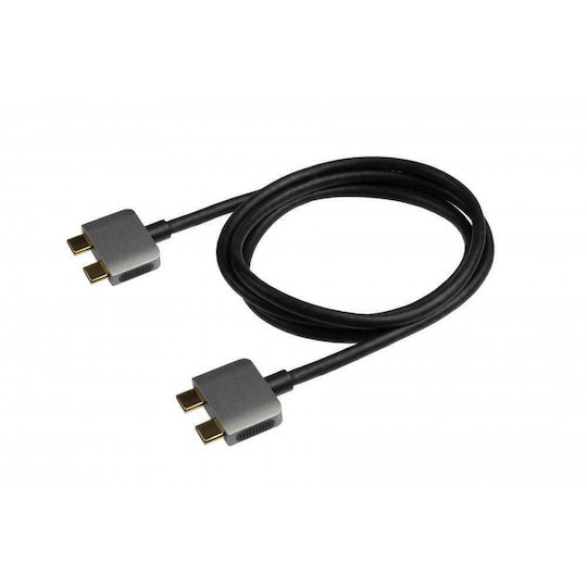 Xtorm MOB XWD001 Dockingstation für Laptops mit USB-C / Dual USB-C HDMI/DisplayPort 4K Ethernet und Verbindung 2 Monitore Grau