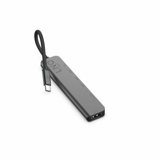 LinQ USB-C Докинг станция с HDMI 4K PD Черен (LQ48016)