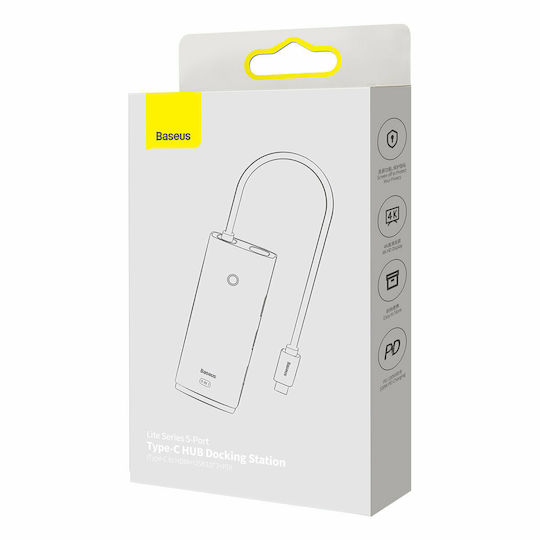 Baseus Lite Series USB-C Docking Station με HDMI Μαύρο