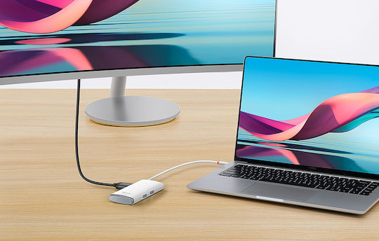 Baseus Lite Series USB-C Docking Station με HDMI Λευκό
