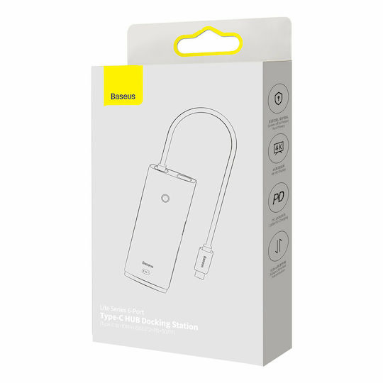 Baseus Lite Series USB-C Docking Station με HDMI PD Μαύρο