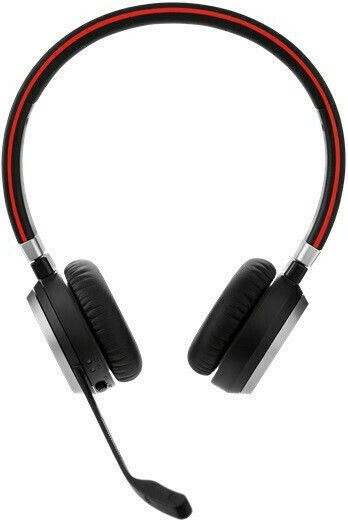 Jabra Evolve 65 SE Stereo UC w/Charging Stand Drahtlos Auf dem Ohr Multimedia-Headsets mit Mikrofon und Verbindung Bluetooth in Schwarz Farbe