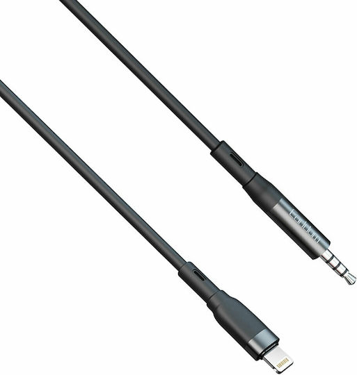 Earldom ET-AUX40 3.5mm to Lightning Cable Μαύρο 1m