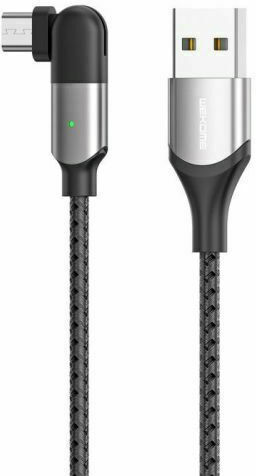WK WDC-142 Braided USB 2.0 spre micro USB Cablu Gri 1m 1buc