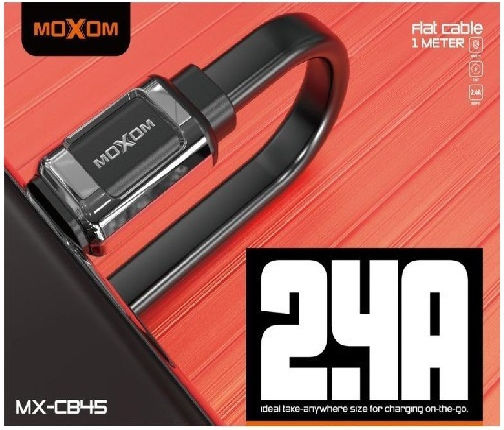 Moxom MX-CB45 Regular USB 2.0 to micro USB Cable Μαύρο 1m (DRK0300MXCB45MICRO)