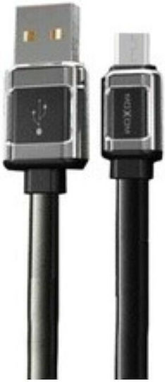 Moxom MX-CB45 Regular USB 2.0 to micro USB Cable Μαύρο 1m (DRK0300MXCB45MICRO)