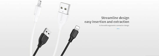 Joyroom S-L352 LED USB 2.0 до микро USB кабел Черен 1м 1бр