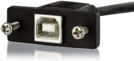 StarTech USB 2.0 Кабел USB-B мъжки - USB-B женски Черен 0.9м USBPNLBFBM3