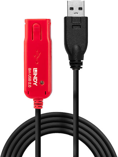 Lindy 8m USB 2.0 Cable A-Male to A-Female (42780)