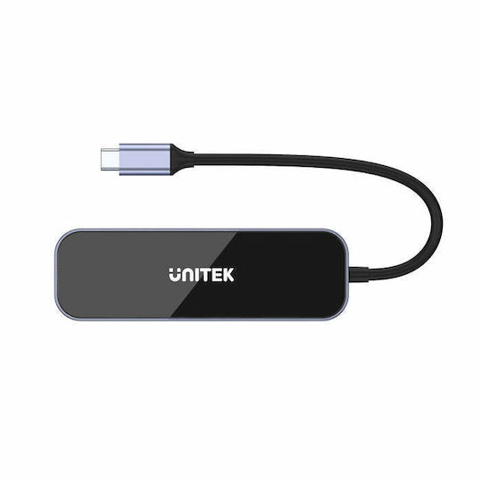 Unitek USB-C Docking Station με HDMI 4K PD Ethernet Μαύρο (D1084A)