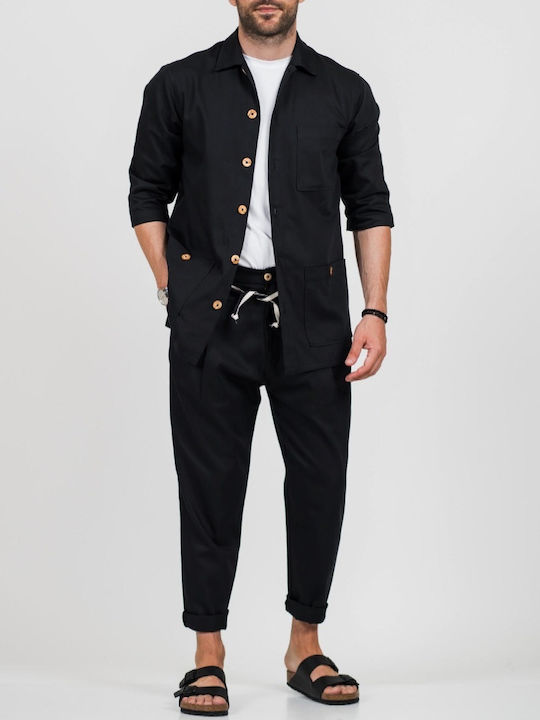 OVERSHIRT VITTORIO CALDERA-BLACK