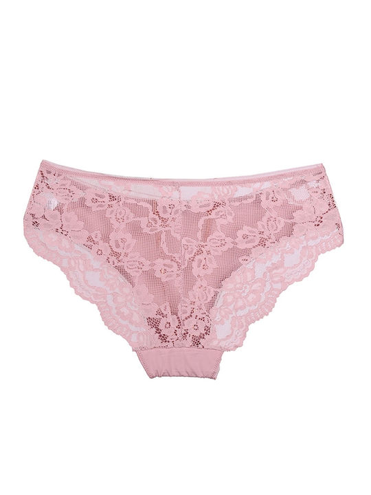 Women's briefs with lace Pink