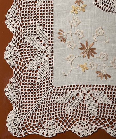 Silk Fashion 313 με Κέντημα Μπεζ 85x85εκ.
