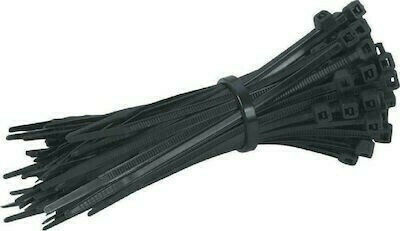 Eurolamp Pack of 100pcs Black Plastic Cable Ties 150x3.6mm 147-54106