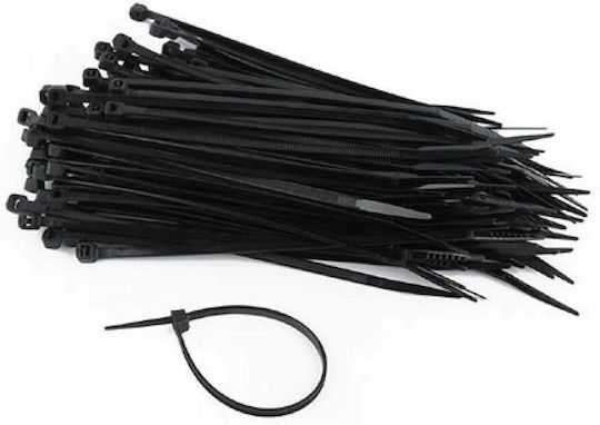 Gembird Pack of 100pcs Black Plastic Cable Ties UV 150x3.6mm NYTFR-150X3.6