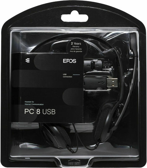 Epos PC 8 USB On Ear Multimedia Headphone with Microphone USB-A