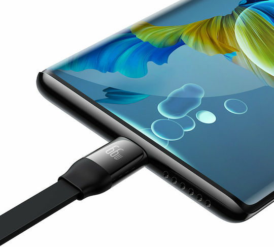 Baseus Bright Mirror 2 Retractable USB to Lightning / Type-C / micro USB Cable Μαύρο 1.1m (CAMJ010101)