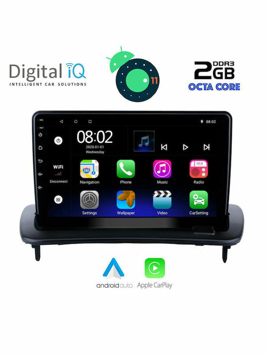 Lenovo Car Audio System for Volvo C30 / S40 2006-2012 (Bluetooth/USB/AUX/WiFi/GPS/Apple-Carplay/Android-Auto/CD) with Touch Screen 9"