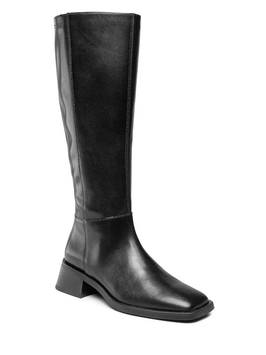 Vagabond Blanca Leather Women's Boots with Rubber Black