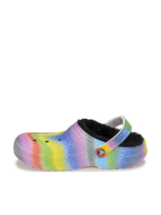 Crocs Classic Lined Spray Women's Clogs with Fur