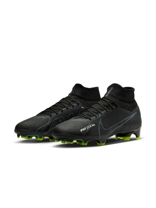 Nike Zoom Mercurial Superfly 9 Pro FG Χαμηλά Ποδοσφαιρικά Παπούτσια με Τάπες Μαύρα