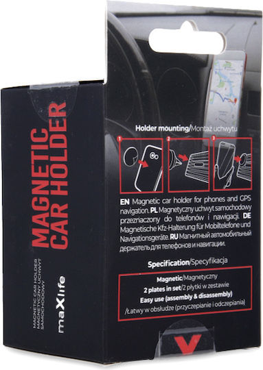 Maxlife Car Mobile Mount with Magnet Black