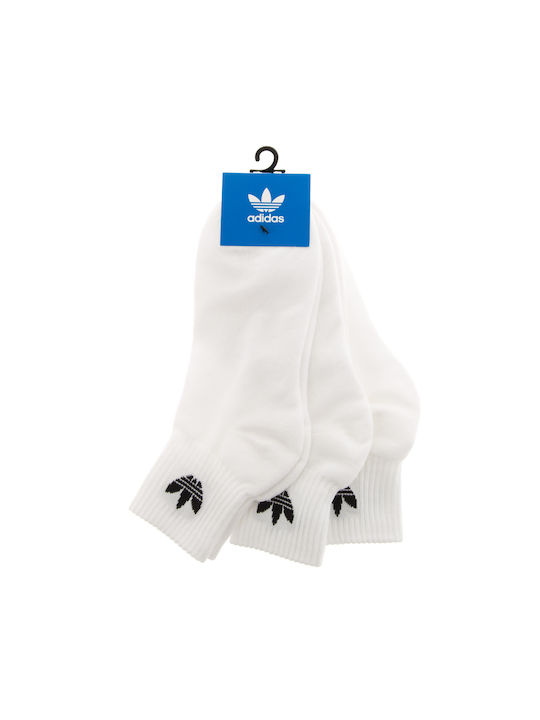 Adidas Originals Αθλητικές Κάλτσες Λευκές 3 Ζεύγη