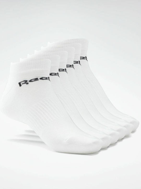 Reebok Active Core Αθλητικές Κάλτσες Λευκές 6 Ζεύγη