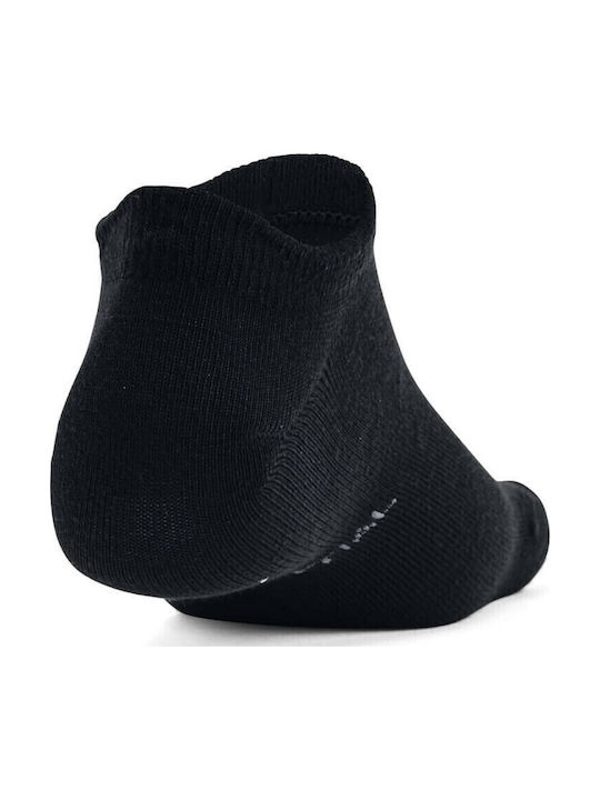 Under Armour Essential Αθλητικές Κάλτσες Μαύρες 6 Ζεύγη