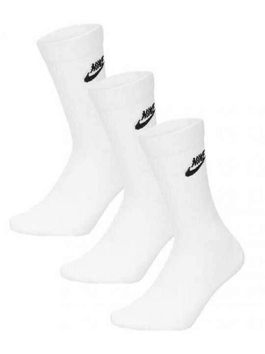 Nike Everyday Essential Αθλητικές Κάλτσες Λευκές 3 Ζεύγη