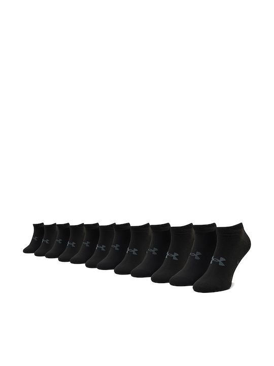 Under Armour Essential Αθλητικές Κάλτσες Μαύρες 6 Ζεύγη