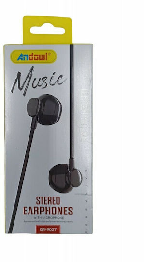Andowl QY-9027 Earbuds Handsfree Headphones with Connector 3.5mm Black