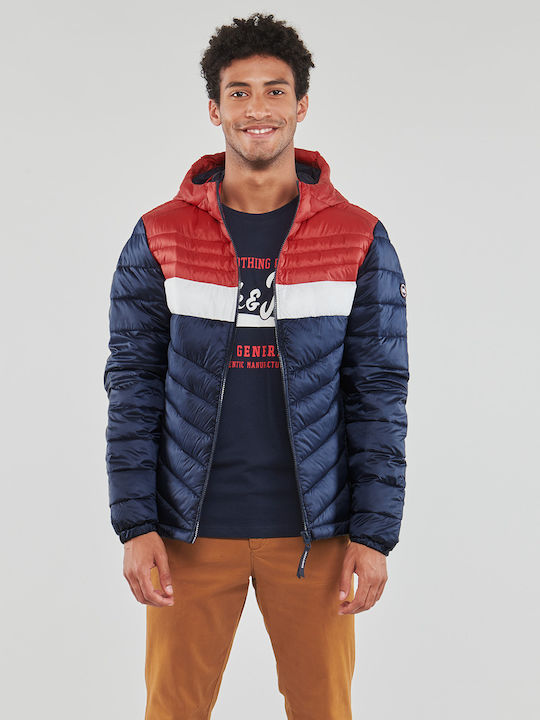 Jacke Puffer Navy Red