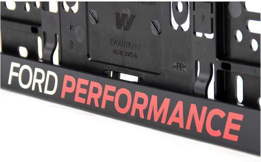 Car License Plate Frame Plastic Ford Performance 52.5 x 13cm Black 1pcs
