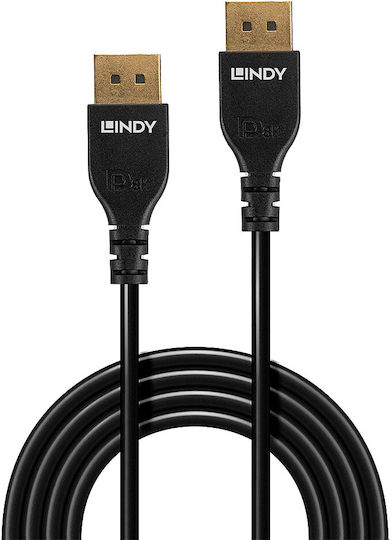 Lindy Cable DisplayPort male - DisplayPort male 2m Μαύρο (36462)