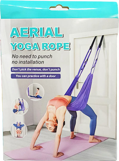 Panza Aerial Yoga Tovip cu Curele pentru Agățare pe Ușă Albastru