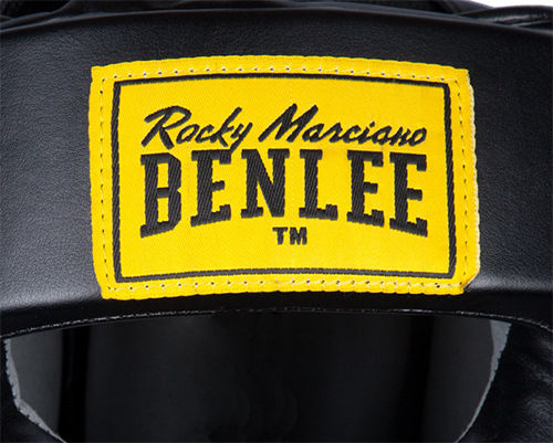 Benlee Adult Full Face Boxing Headgear Leather Black