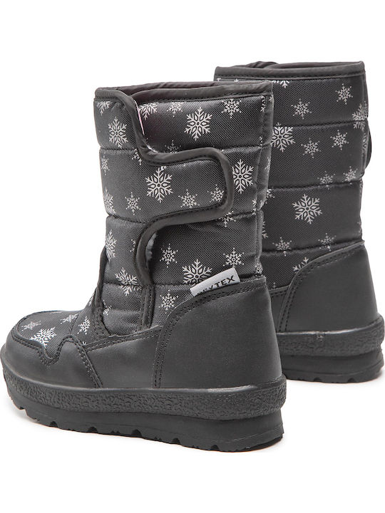 Kinder-Schneestiefeletten mit Klettverschluss Schwarz