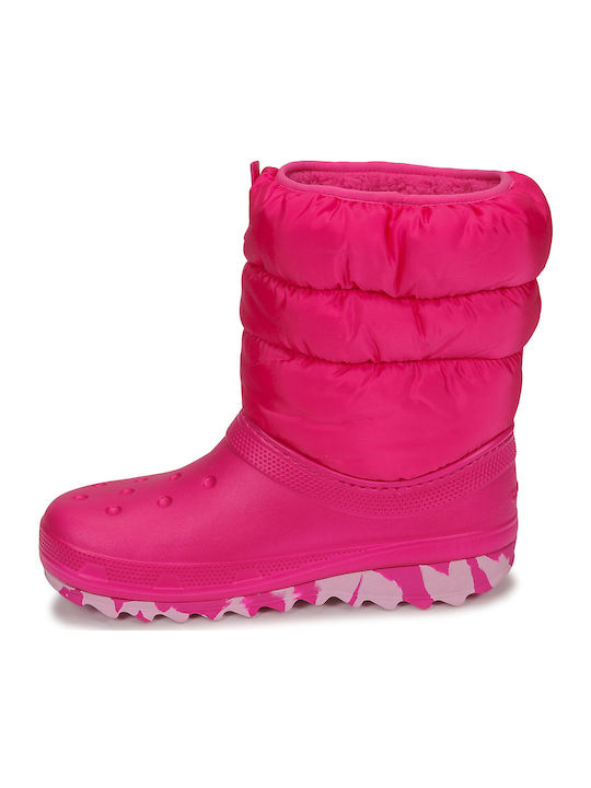 Classic Neo Puff Kids Snow Boots Fuchsia