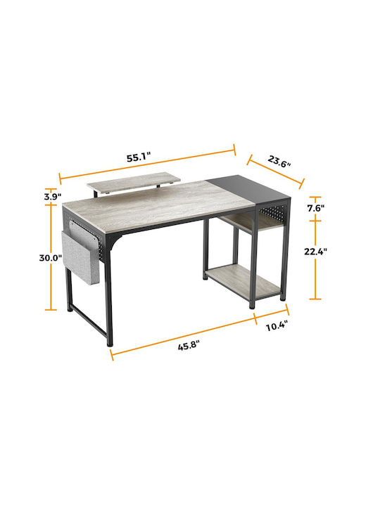 Desk ZX-SS140B-OGB Wooden OGB with Metal Legs 140x60x76.2cm